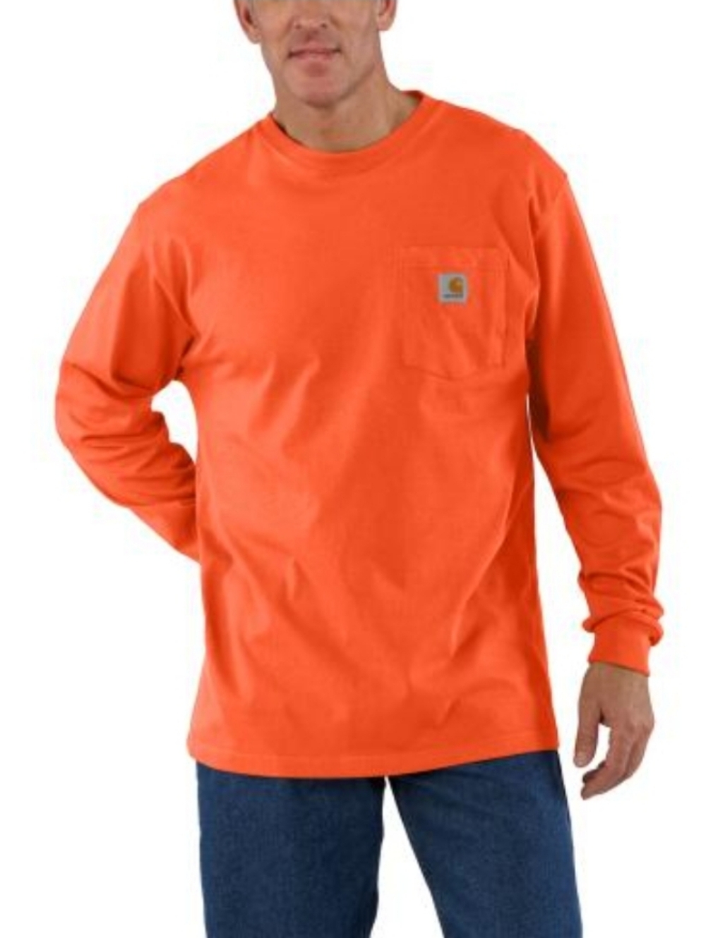 Carhartt Orange Workwear Long Sleeve Pocket Tee
